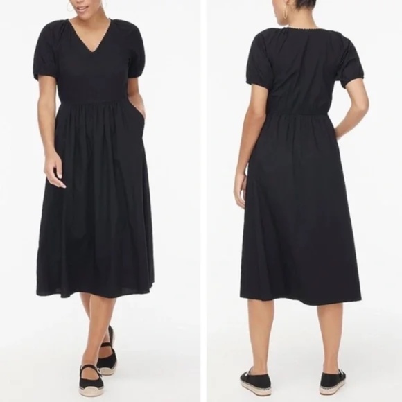 J.Crew Lace-Trim Midi Dress Size‎ P2 - Picture 1 of 10